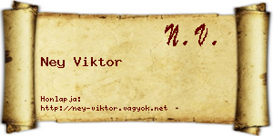 Ney Viktor névjegykártya